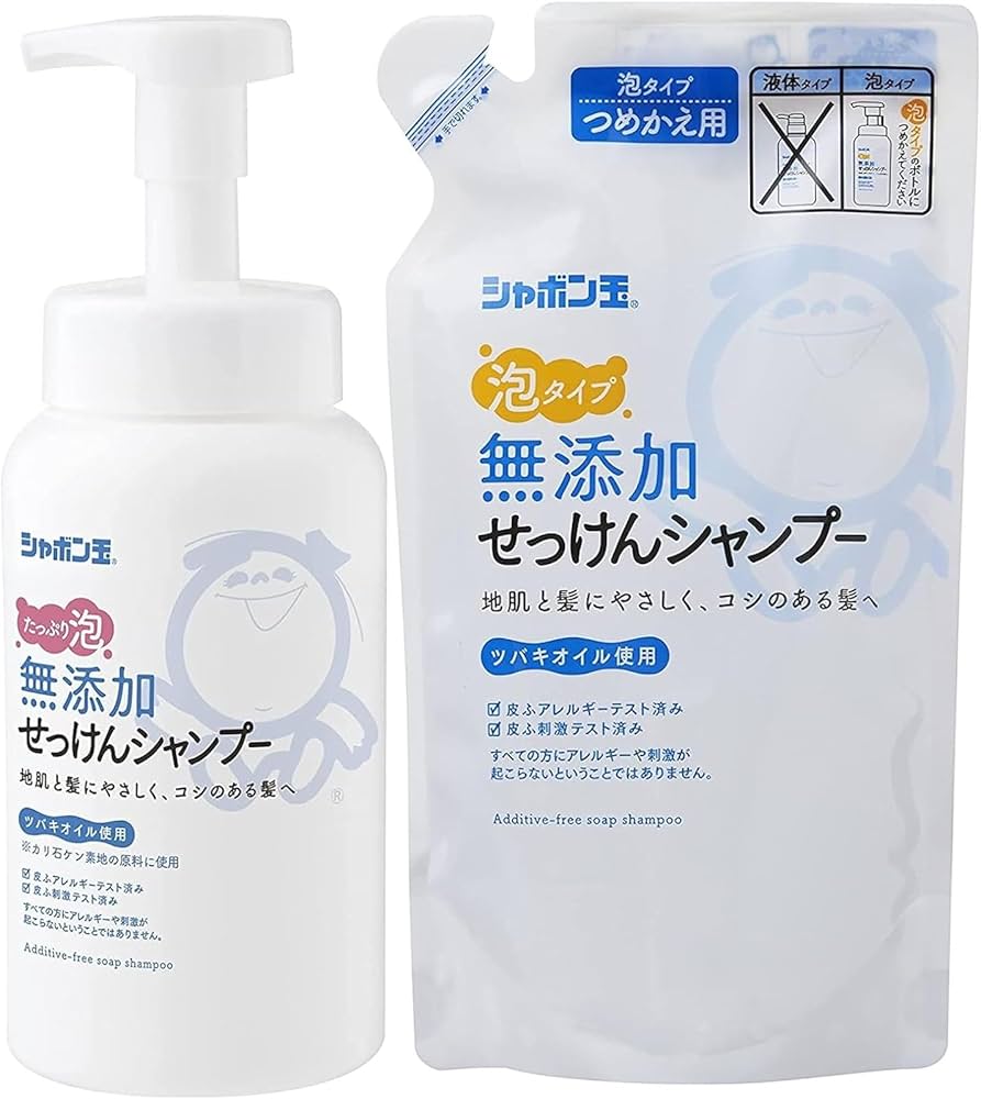 シャボン玉 無添加せっけんシャンプー泡タイプ 専用リンス 520ml・1本