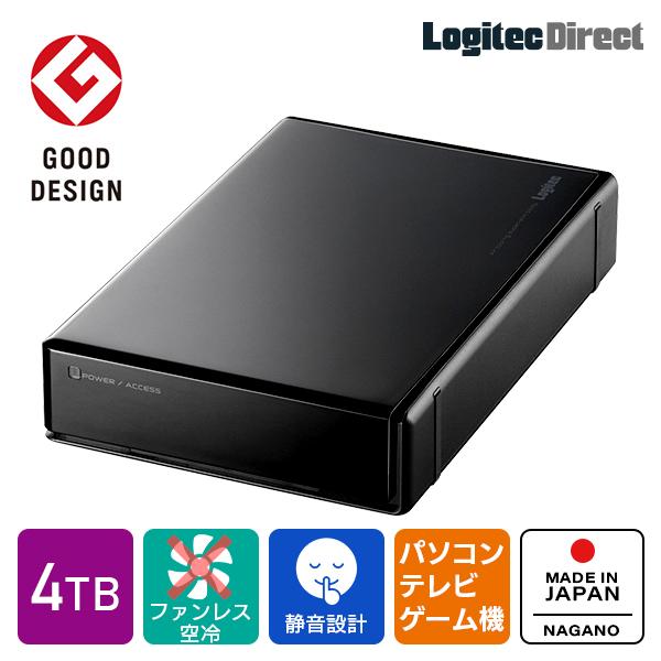 エレコム 外付けハードディスク（4TB/4K対応) ELD-HTV040UBK |