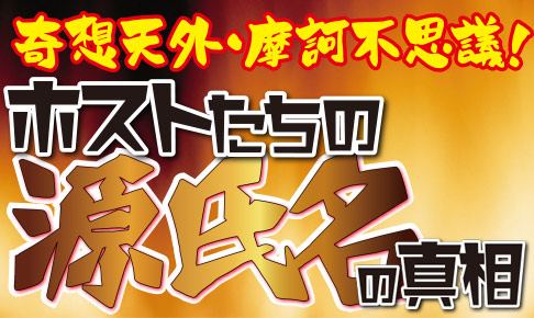 インタビュー】現役ホストに「源氏名」の由来を尋ねたら奥深い世界を垣間見た / 源氏名の織りなす物語