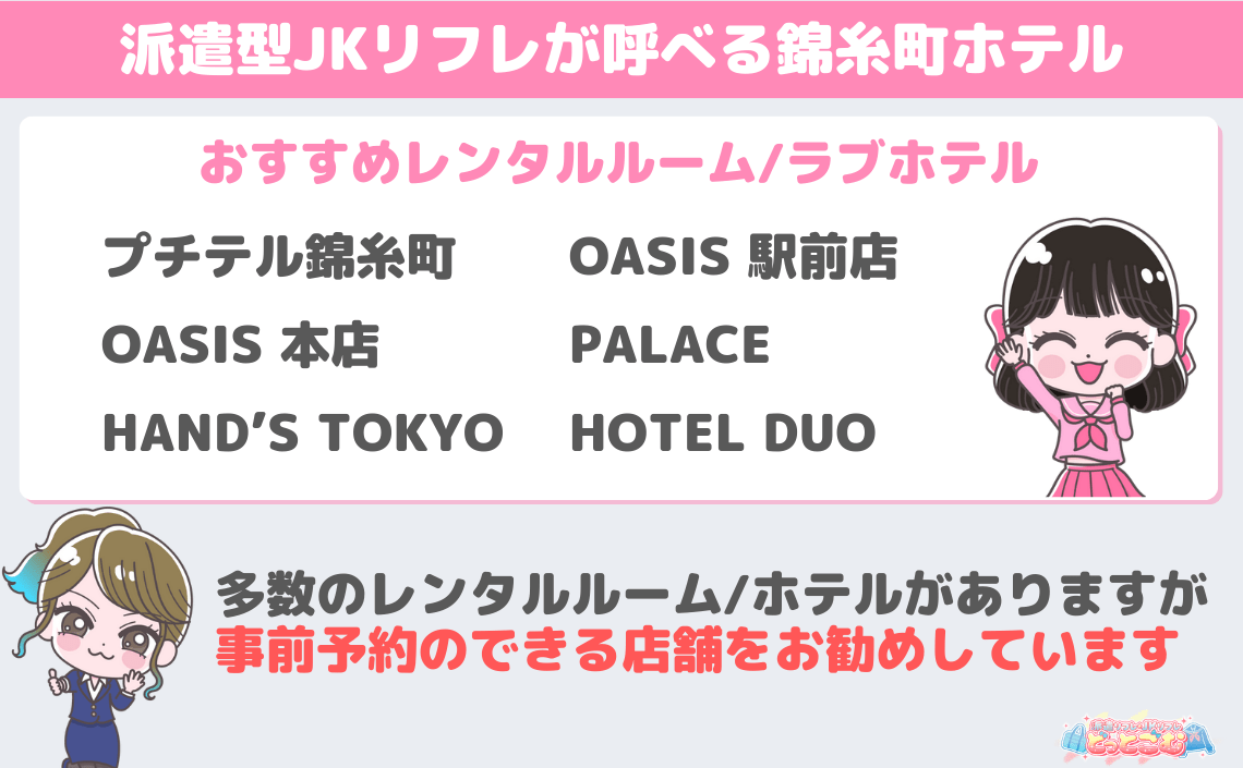 東京錦糸町秋葉原派遣型リフレJKリフレどっとこむ 錦糸町・亀戸の出張エステ求人 |