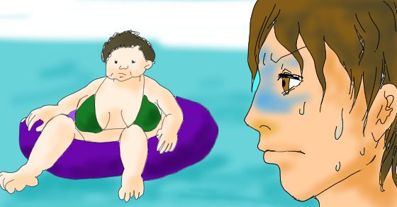 サークルでプールに来たら女子たちの水着が攻めすぎて勃起してしまった件【妖艶絵巻】 - 無料エロ漫画イズム