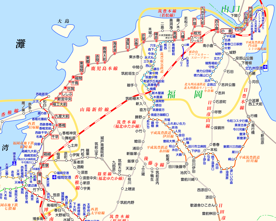 鹿児島本線の路線図・地図 - ジョルダン