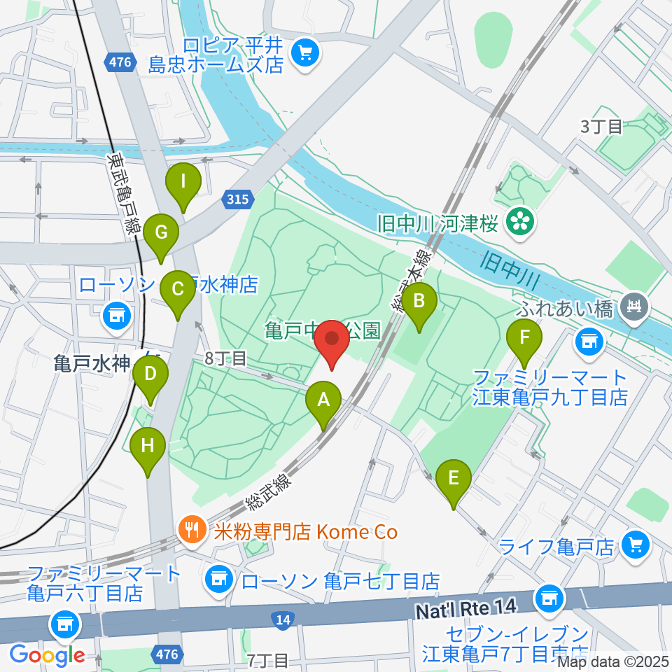 ユアー・パーキング亀戸第７駐車場（江東区/駐車場・コインパーキング）の地図｜地図マピオン